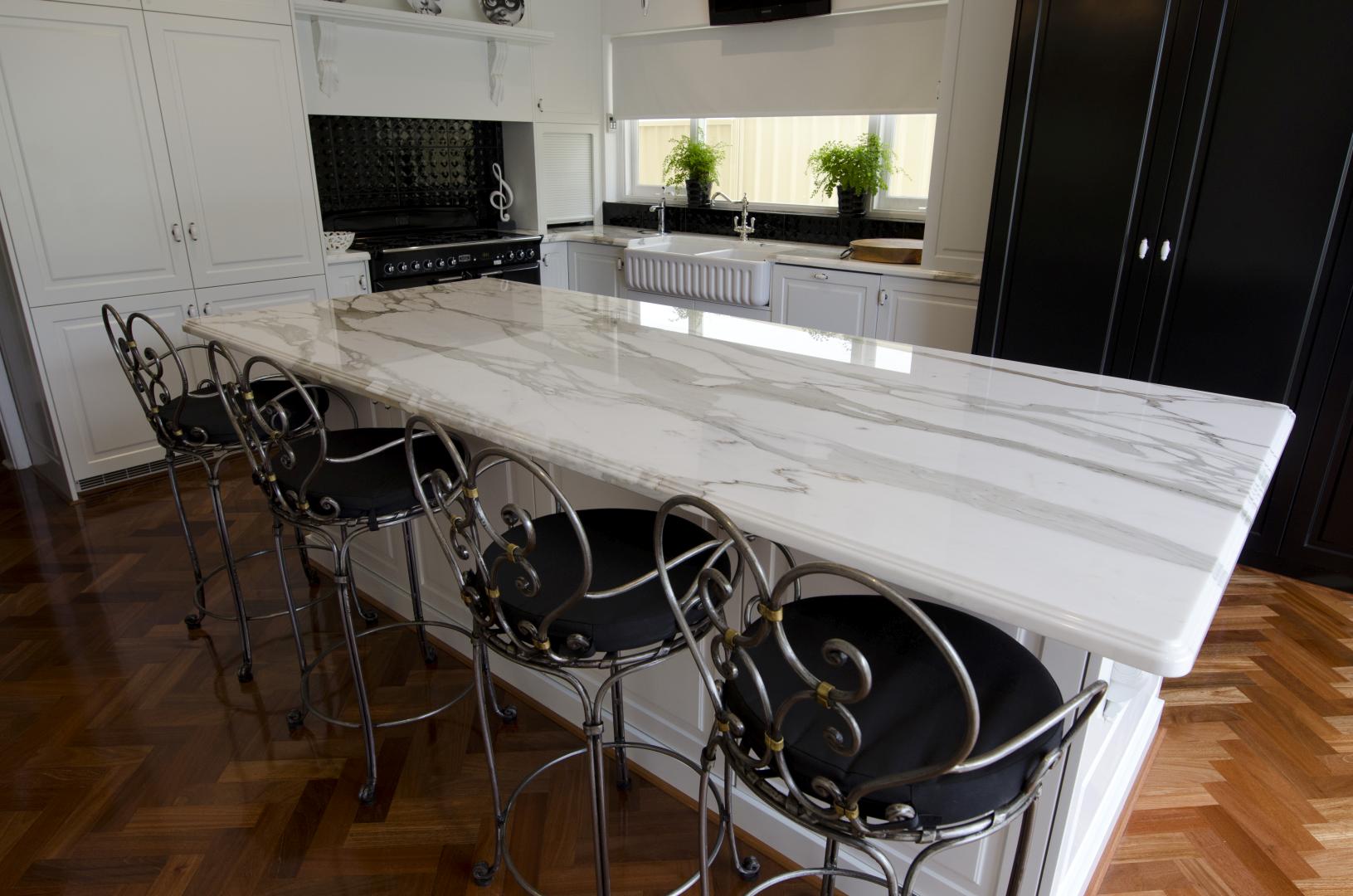 White marble benchtop